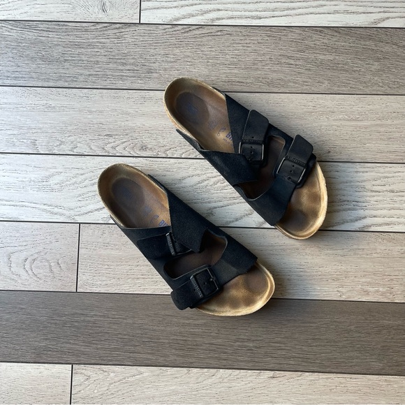Birkenstock Other - Birkenstock Black Suede Sandals